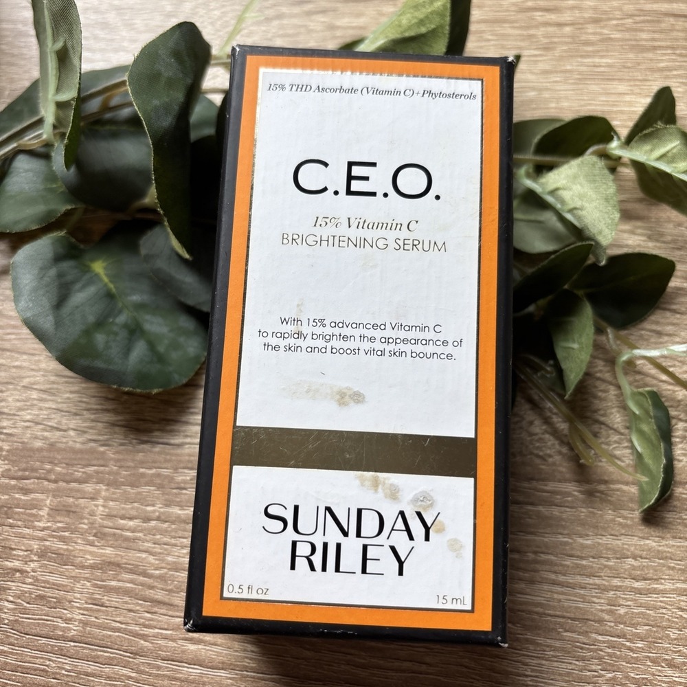 Sunday Riley CEO 15% Vitamin C Brightening Facial Serum - 0.5 oz / 15 ml NEW NIB